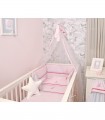 Nautica Dummy Set 4 pcs Des 922 Pink plaid Duvet, duvet cover, panda, mosquito net