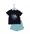 Nautica Des.18 Σετ T-Shirt & Shorts Jersey Navy/Mint 68cm 3-6 μηνών