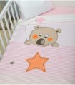 Oliver Baby Des.162 Σεντόνια Κούνιας Εμπριμέ Σετ 3 τμχ 110x160 & 30x40