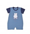 Miffy Des.19 Φορμάκι Καλοκαιρινό Μπλε Μεσαίο Με Κέντημα 9-12 Mηνών/74 cm