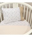 Oliver Baby Des.404 Minky Κουβέρτα Αγκαλιάς Διπλής Όψης Μπεζ 75x95