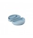 Miniware Des.11 Foldable Silicone Plate with cup base Silicone cup with chisel suction cup