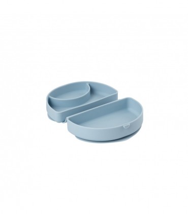 Miniware Des.11 Foldable Silicone Plate with cup base Silicone cup with chisel suction cup