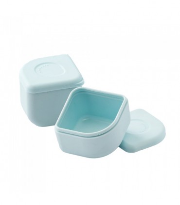 Miniware Des.11 Σετ 2τεμ.ανταλλακτικά αποθηκευτικά σκεύη σιλικόνης 7x7cm Σιέλ