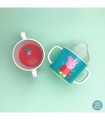 CUP WITH TWO HANDLES WITH DETACHABLE LID AND ANTI-SLIP BASE PEPPA PIG - PETIT JOUR PARIS