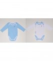 Nautica Des.11 Underwear Lingerie Set 2pcs 80 cm Long Sleeve Light Blue 100% Cotton Jersey