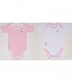 Nautica Des.12 Lingerie Set 2pcs 80 cm Short Sleeve Pink 100% Cotton Jersey