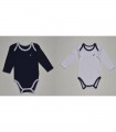 Nautica Des.16 Lingerie Set 2pcs 74 cm Long Sleeve Dark Blue 100% Cotton Jersey