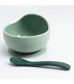 Set of Silicone Bowl & Spoon Mint Trois Kilos Sept