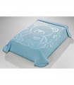 Velvet blanket embossed MORA KIDS COLOUR 110X140 blue 85% acrylic & 15% polyester