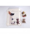 COVER LUMPY 80X110 Beige stool 100% polyester