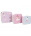 Set of 3 Ballet food containers by Tutete