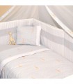 Cot bumper 35x210 double sided Sophie La Girafe pattern 505