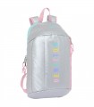 Backpack with Vertical Zipper BENETTON SILVER