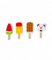 Set of 4 Wooden Ice Cream Mama Memo