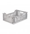 Plastic crate medium Grey by Monneka